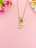 Star of David Necklace Real 14K Gold Plated, N7051