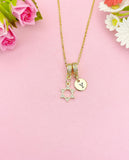 Star of David Necklace Real 14K Gold Plated, N7051