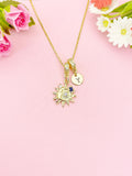 Moon with Sun Celestial Necklace, N7053