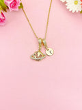 Earth Globe with Surrounding Ring Necklace, N7055