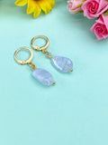 Natural Blue Lace Agate Earrings, N7062