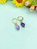 Natural Amethyst Earrings, N7064