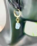 Natural Aquamarine Earrings, N7065