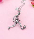Large Soccer Player Pendant Necklace, N7126