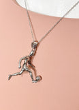 Large Soccer Player Pendant Necklace, N7126