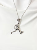 Large Soccer Player Pendant Necklace, N7126