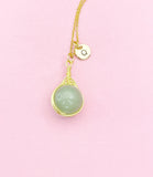 Green Aventurine Necklace, Natural Gemstone Jewelry, N7141