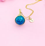 Yellow Turquoise (Jasper) Necklace, Natural Gemstone Jewelry, N7143