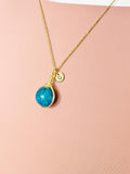 Yellow Turquoise (Jasper) Necklace, Natural Gemstone Jewelry, N7143