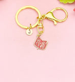 Manicure Set Keychain, Cosmetology Beauty School Student Gift, Initial Charm Bag Accessory, N7150