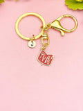 Manicure Set Keychain, Cosmetology Beauty School Student Gift, Initial Charm Bag Accessory, N7150