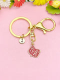 Manicure Set Keychain, Cosmetology Beauty School Student Gift, Initial Charm Bag Accessory, N7150