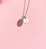 Coffee Bean Necklace, Coffee Lover Charm Jewelry Gift, N7153