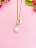 Freshwater Pearl Necklace with CZ Peg Bail, Bride Jewelry, N7158