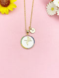 Gold Plated Faith Cross Necklace, Rainbow CZ, Minimalist Spiritual Jewelry