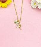 Fairy Necklace, Gold Fairy Pendant Jewelry Gift, N7170