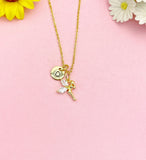 Fairy Necklace, Gold Fairy Pendant Jewelry Gift, N7170