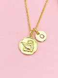 Angel Cupid Necklace, Gold Cupid Pendant Jewelry Gift, N7172