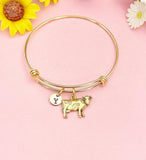 Gold Cow Charm Bracelet, AN490