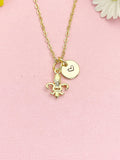 Fleur De Lis Necklace, Gold Lily Symbol Pendant Jewelry, N7176