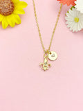 Fleur De Lis Necklace, Gold Lily Symbol Pendant Jewelry, N7176