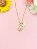 Fleur De Lis Necklace, Gold Lily Symbol Pendant Jewelry, N7176