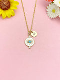 Evil Eye Necklace, Gold Blue Eye Pendant Jewelry Protection Gift, N7178