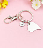 Heart Keychain, Silver Heart Pendant Bag Accessory Gift, N7180