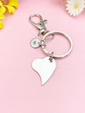 Heart Keychain, Silver Heart Pendant Bag Accessory Gift, N7180