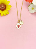 Sacred Heart Necklace, Gold Holy Heart Pendant Jewelry Gift, N7182