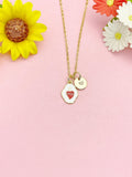 Sacred Heart Necklace, Gold Holy Heart Pendant Jewelry Gift, N7182