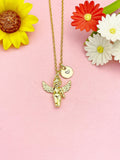 Angel Necklace, Gold Angel Pendant Jewelry Protection Gift, N7184