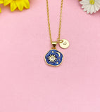 Sun Moon Star Necklace, Gold Celestial Jewelry Gift, N7185
