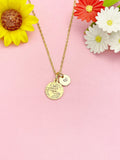 Globe Necklace, Gold Earth Pendant Jewelry Travel Gift, N7189