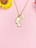 Gold Queen Nefertiti Charm Necklace Women Gifts Ideas Personalized Customized Made to Order, N4195