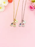 Silver or Gold Rainbow Cubic Zirconia Pendant Necklace – Colorful Dainty Gift Jewelry, N6835M