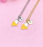 Peel Banana Pendant Necklace, Yellow Fruit Charm Gift Jewelry N7110