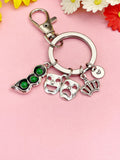Comedy Tragedy Peapod Crown Keychain, Custom Charms, Musical Theater Gift, Customize Jewelry, N7125