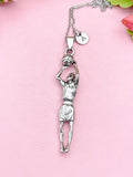 Large Basketball Player Pendant Necklace, N7127