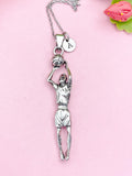 Large Basketball Player Pendant Necklace, N7127