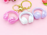 Headphone Keychain, Music Lover Gift, Acrylic Pendant Accessory