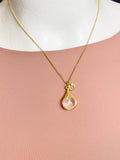 Quartz Crystal Necklace, Natural Gemstone Jewelry, N7139