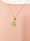 Green Aventurine Necklace, Natural Gemstone Jewelry, N7141