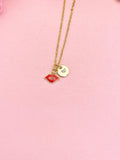 18K Gold Plated Tiny Lip Necklace, N7149
