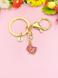 Manicure Set Keychain, Cosmetology Beauty School Student Gift, Initial Charm Bag Accessory, N7150