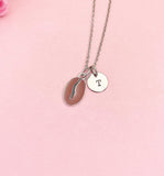 Coffee Bean Necklace, Coffee Lover Charm Jewelry Gift, N7153