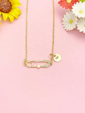 Gold Safety Pin Pendant Necklace, Dainty Jewelry Gift, N7197