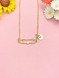 Gold Safety Pin Pendant Necklace, Dainty Jewelry Gift, N7197