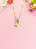 Star Necklace, Gold Tiny Dark Red Star Pendant Jewelry Gift, N7164