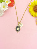 Gold Virgin Mary Pendant Necklace, Religious Faith Jewelry Gift for Her, N7167DB